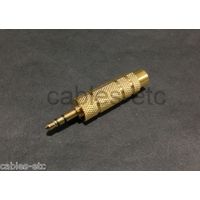 Gold Plated 3.5mm Stereo Male to 6.3mm Stereo Female Adapter Converter