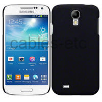 Rubberised Frosted Hard Back Case Cover For Samsung Galaxy S4 Mini i9190 - Black