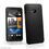 New Rubberised Frosted Snap On Hard Shell Back Case Cover For HTC ONE M7 - Black