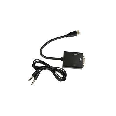 Mini HDMI to VGA Converter Adapter Cable with Audio Out Support 4 Tablets Mobile
