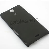 Rubberised Frosted Hard Back Case Cover Shell For Sony Xperia ZR M36h - Black