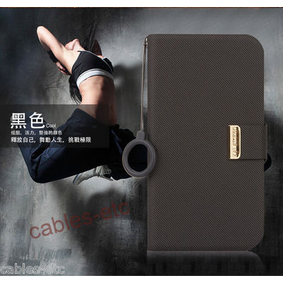 KLD Unique Ultra Thin Leather Flip Diary Cover Case For LG Nexus 4 E960 - Black