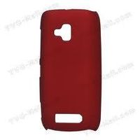 Rubberised Frosted Matte Hard Back Case Cover For Nokia Lumia 610 - Red