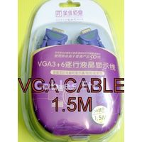Pure OFC Copper VGA Male to VGA Male Cable w/t Ferrites 1.5m PC Monitor LCD