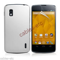 New Rubberised Frosted Snap On Hard Back Case Cover For LG Nexus 4 E960 - White