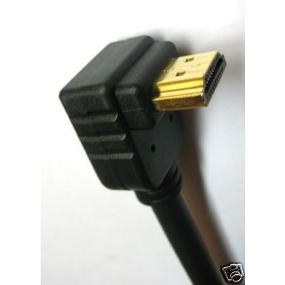 Easy Fit Right Angled Gold Plated HDMI Male Cable 3m With Ferrites TV LCD LED