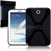 Black X Line TPU Soft Gel Back Case Cover For Samsung Galaxy Note 8.0 510 N5100