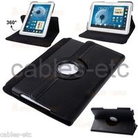 Rotating Leather Case Cover Stand For Samsung Galaxy Note 10.1 N8000 - Black