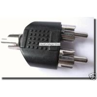 1 RCA Male to 2 RCA Male Audio Adapter Converter Splitter
