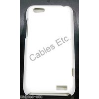 WHITE Rubberized Frosted Hard Back Case Cover for HTC One V