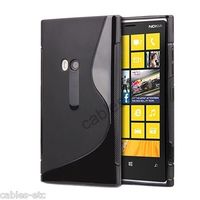 S Shape TPU Soft Silicon Wave Gel Back Case Cover For Nokia Lumia 920 - Black