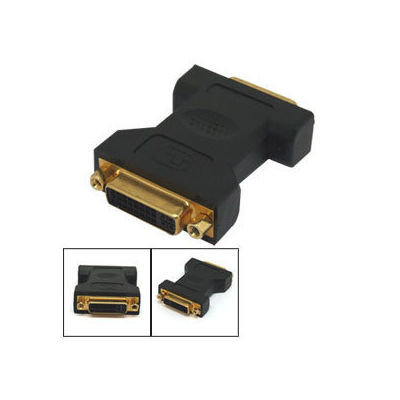 Gold Plated 29 Pin DVI-I Female to 24+ 5 Pin DVI-I Female Coupler Adapter