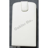 Premium Leather Magnetic Flip Top Case Cover Pouch For Samsung Galaxy S3 - WHITE