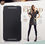 KLD Italian Leather Royal Flip Diary Smart Cover Case For HTC ONE M7 - Black