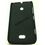 Rubberised Frosted Snap On Hard Back Case Cover For Nokia Lumia 510 - Black