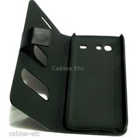 Caller ID Table Talk Flip Cover Case For Samsung Galaxy S Advance i9070 - Black