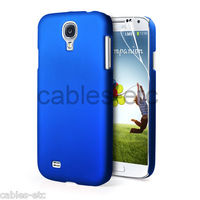 Rubberised Frost Matte Hard Back Case Cover For Samsung Galaxy S4 i9500 - Blue