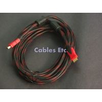 Gold Plated Nylon With Ferrites HDMI Male to HDMI Male Cable 1.3v LCD TV DVD 3m