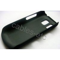 Rubberised Frosted Snap On Hard Back Case Cover For Nokia Asha 202 - Black