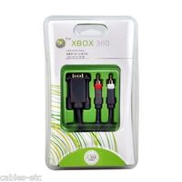 VGA HD AV Audio Video Out Cable For Microsoft Xbox MS X Box 360+ Audio Adapter
