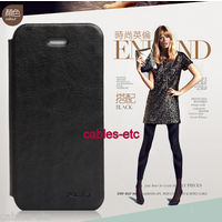 KLD Enland Italian Leather Flip Diary Cover Case For Apple iPhone 5 - Black