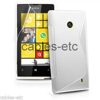 Wave S Line TPU Soft Silicon Gel Back Case Cover For Nokia Lumia 520 - White