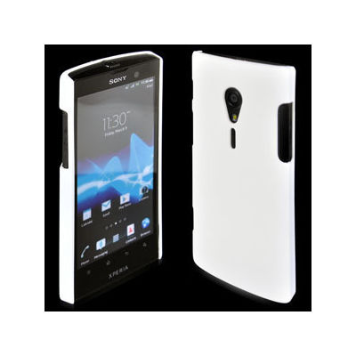 Rubberised Frosted Matte Hard Back Case Cover For Sony Xperia Ion Lt28i - White