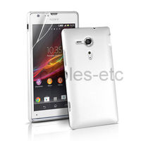 Rubberised Frosted Snap On Hard Back Case Cover For Sony Xperia SP M35h - White