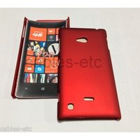 Rubberised Frosted Snap On Hard Back Case Cover For Nokia Lumia 720 - Fiery Red