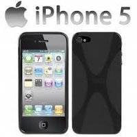 New Black X Line TPU Soft Silicon Gel Back Case Cover For Apple iPhone 5 5G