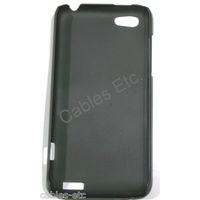 Rubberized Frosted Hard Back CRYSTAL Case Cover for HTC One V BLACK COLOR