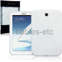 White X Line TPU Soft Gel Back Case Cover For Samsung Galaxy Note 8.0 510 N5100