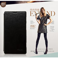 KLD Italian Leather Flip Diary Cover Case For Sony Xperia Ion LT28i - Black