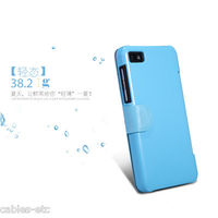 Nillkin Fresh Leather Flip Diary Cover Case Stand For Blackberry Z10 - Sky Blue