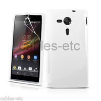 Wave S Line TPU Soft Silicon Gel Back Case Cover For Sony Xperia SP M35h - White