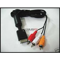 Composite AV CVBS Audio Video Cable For Sony PlayStation 3 2 PS3 PS2