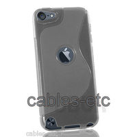 S Line TPU Soft Silicon Gel Back Case Cover For Apple iPod Touch 5 5G - Smoke
