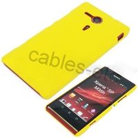 Rubberised Frosted Snap On Hard Back Case Cover For Sony Xperia SP M35h - Yellow