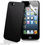 Rubberised Frosted Matte Snap On Hard Back Case Cover For Apple iPhone 5 - Black