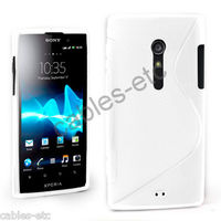 S Line Soft Silicon TPU Gel Back Case Cover For Sony Xperia Ion LT28i - White