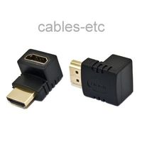 Gold Plated Right Angled 90 degrees L Shaped HDMI Female to HDMI Male Adapter