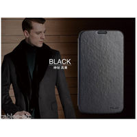 KLD Italian Leather Flip Cover Case For Samsung Galaxy Mega 6.3 i9200 - Black