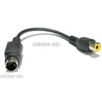 S Video SV S-Video 4 Pin Male To 1 RCA F Composite Video Converter Cable Adapter