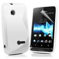S Line TPU Soft Silicon Back Case Cover For Sony Xperia Tipo Dual St21i - White