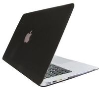 BLACK Rubberised Frosted Hard Crystal See-Thru Case for Apple MacBook Air 11.6in