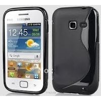 TPU Soft Silicon S Shape Back Case Cover For Samsung Galaxy Ace Duos S6802 Black