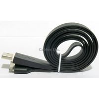 Flat USB Data Charging Cable For Apple iPhone 4S 4G iPad iPod Touch Nano - Black