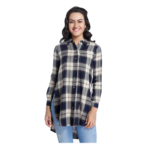 Only Checked Shirt,  navy blue, 38