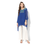 Global Desi Embroidered Polyester Tunic,  blue, l