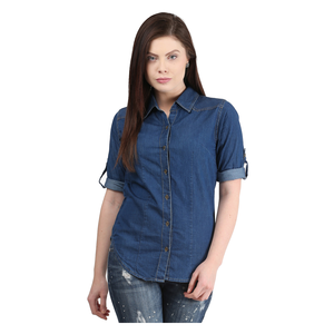 Mayra Solid Shirt,  navy blue, s